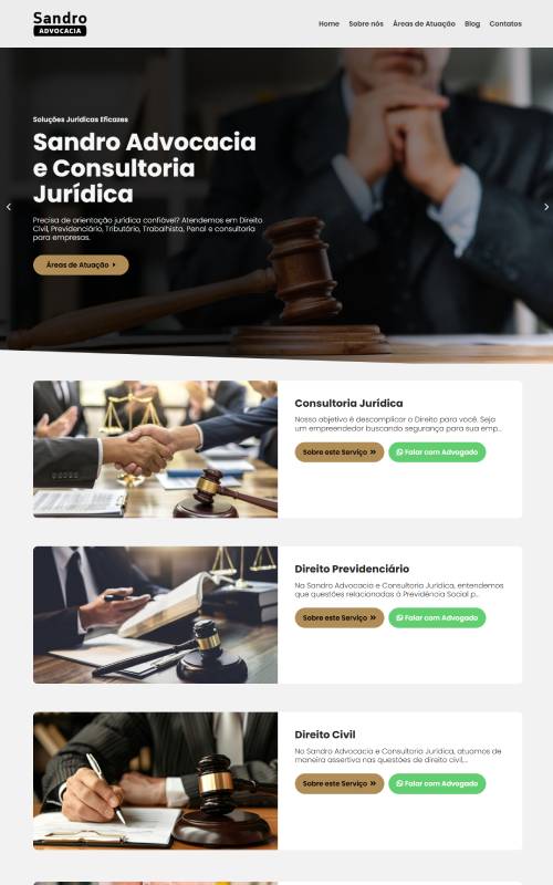 Site criado para escritório de advocacia