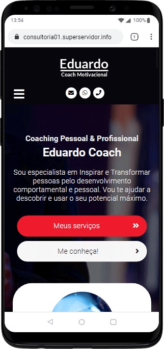 Modelo de Site para coach e empresas de consultorias